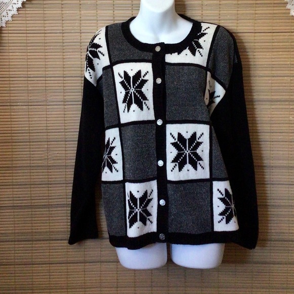 Christopher & Banks snowflake cardigan EUC - Picture 10 of 13